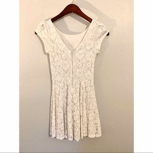 White lace mini dress